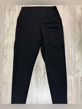 High-Rise Black Pocket Leggings for Women